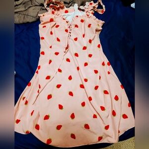 Pink strawberry dress.